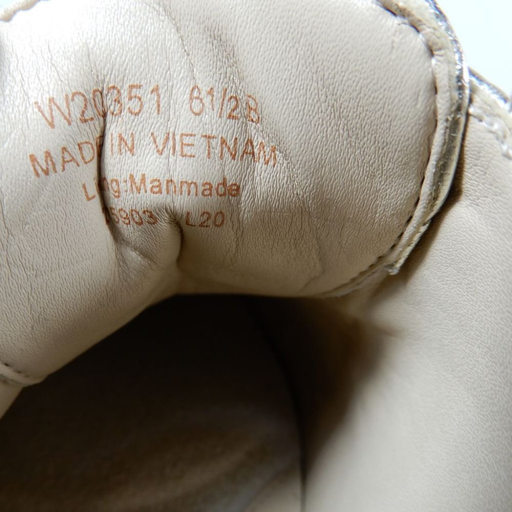 COLE HAAN The Go-to Arden Oxford Shoes Size 6.5 Soft Gold Metallic Leather NEW - Picture 9 of 12